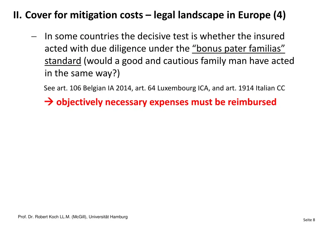 ii cover for mitigation costs legal landscape 3