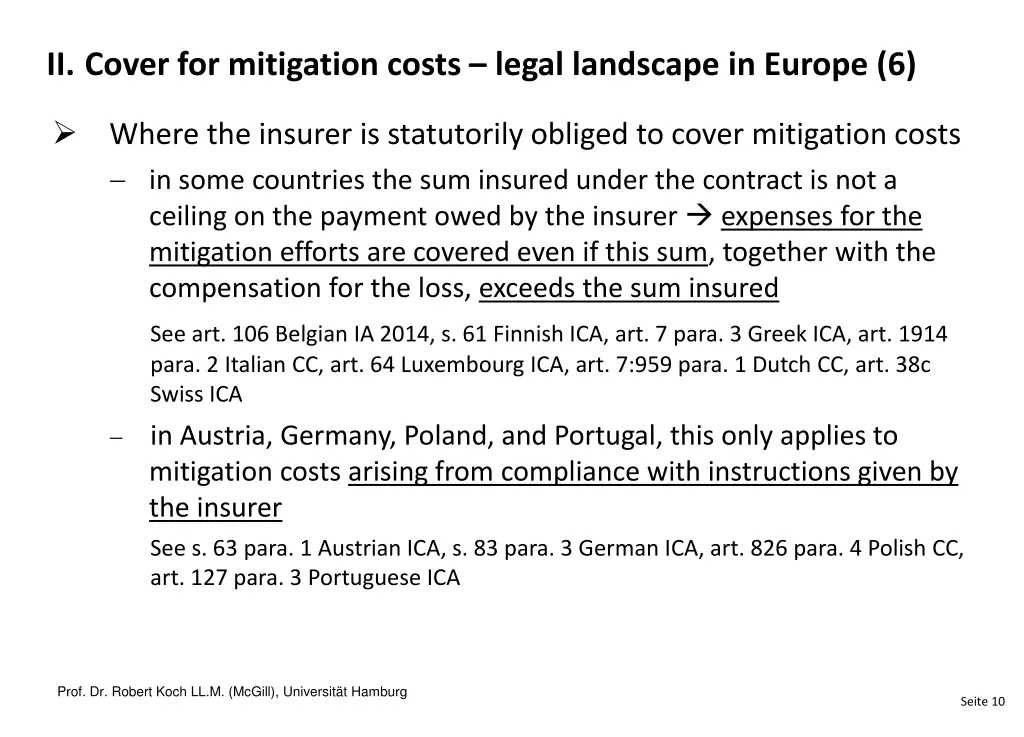 ii cover for mitigation costs legal landscape 5