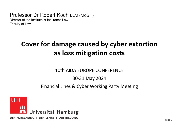professor dr robert koch llm mcgill director