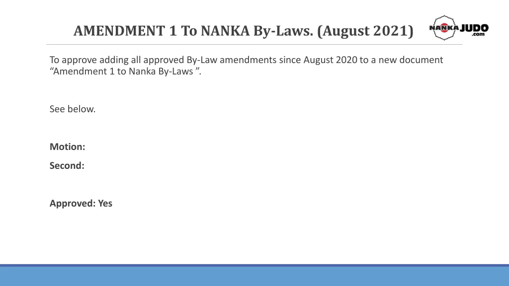 amendment 1 to nanka by laws august 2021