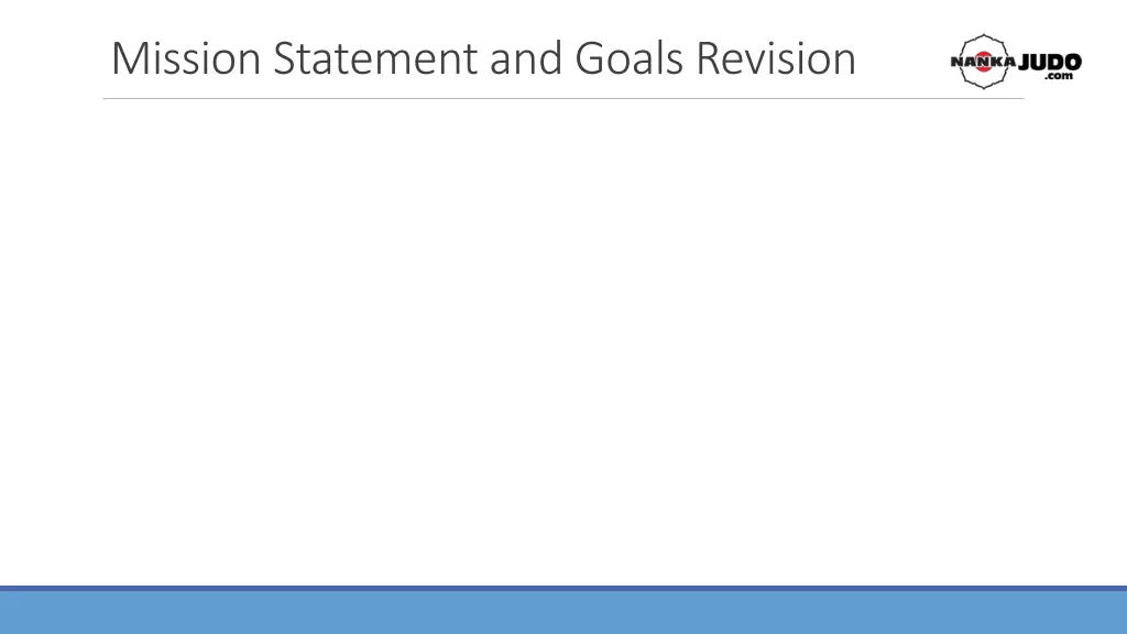 mission statement and goals revision