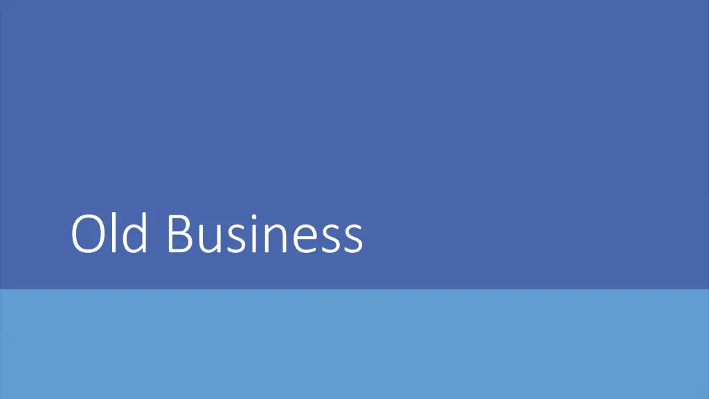 old business