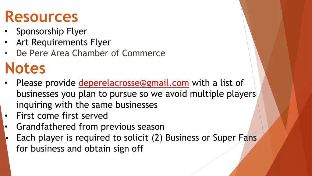 resources sponsorship flyer art requirements
