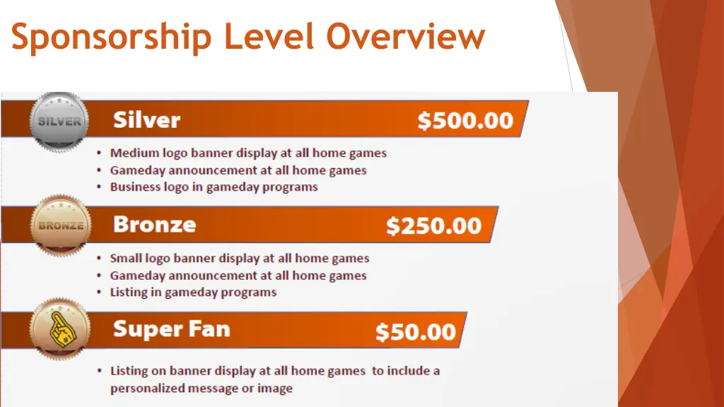 sponsorship level overview 1