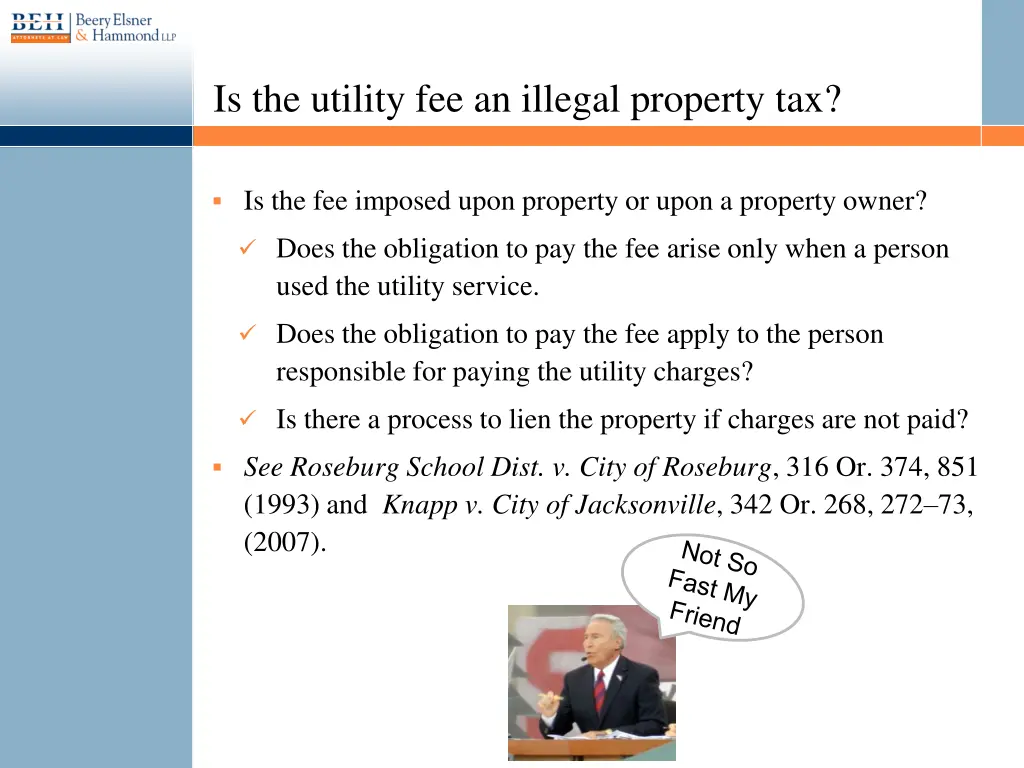 is the utility fee an illegal property tax