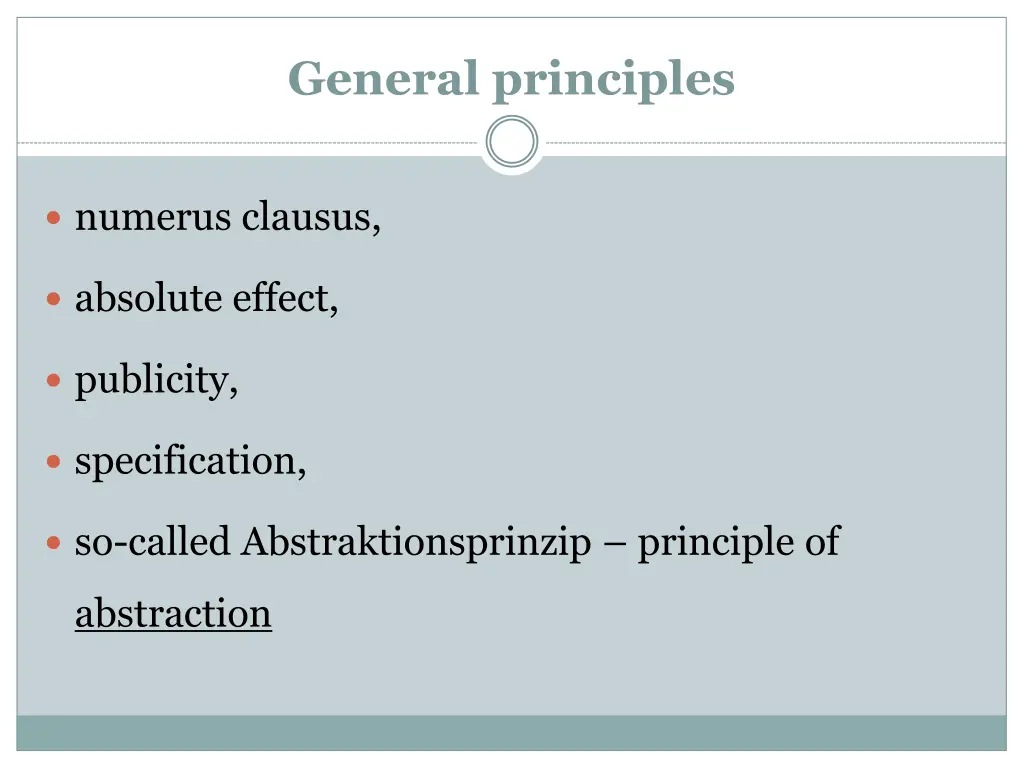 general principles
