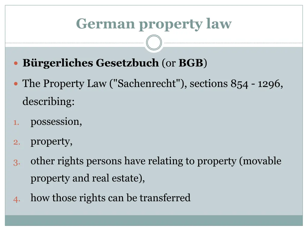 german property law
