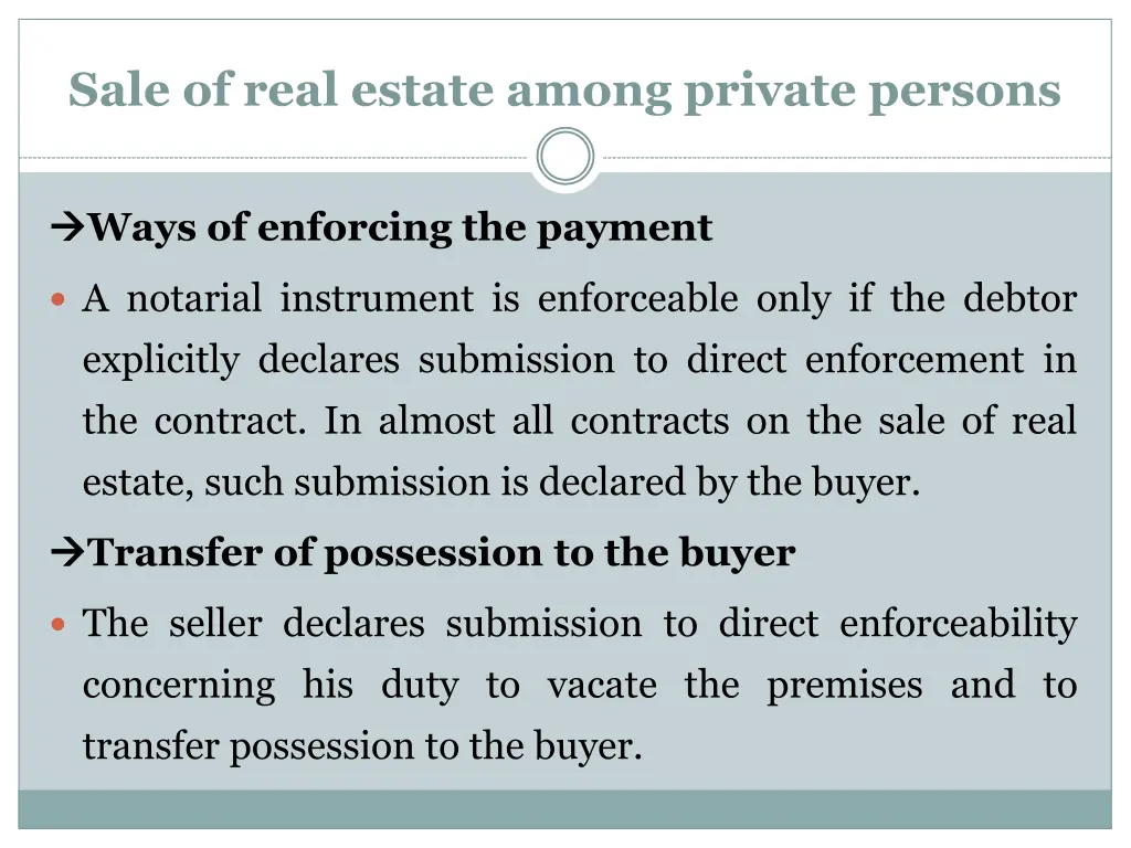 sale of real estate among private persons 5