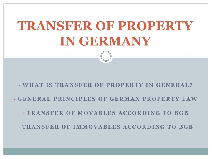 transfer of property in germany