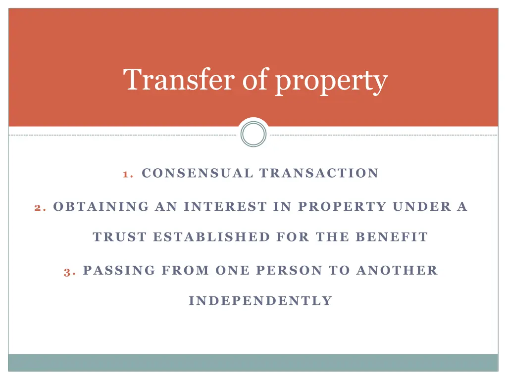 transfer of property