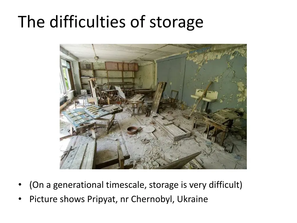 the difficulties of storage