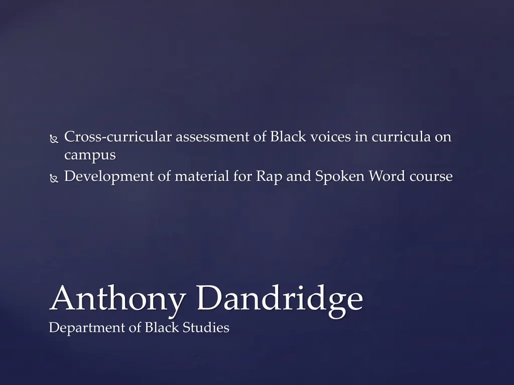 cross curricular assessment of black voices