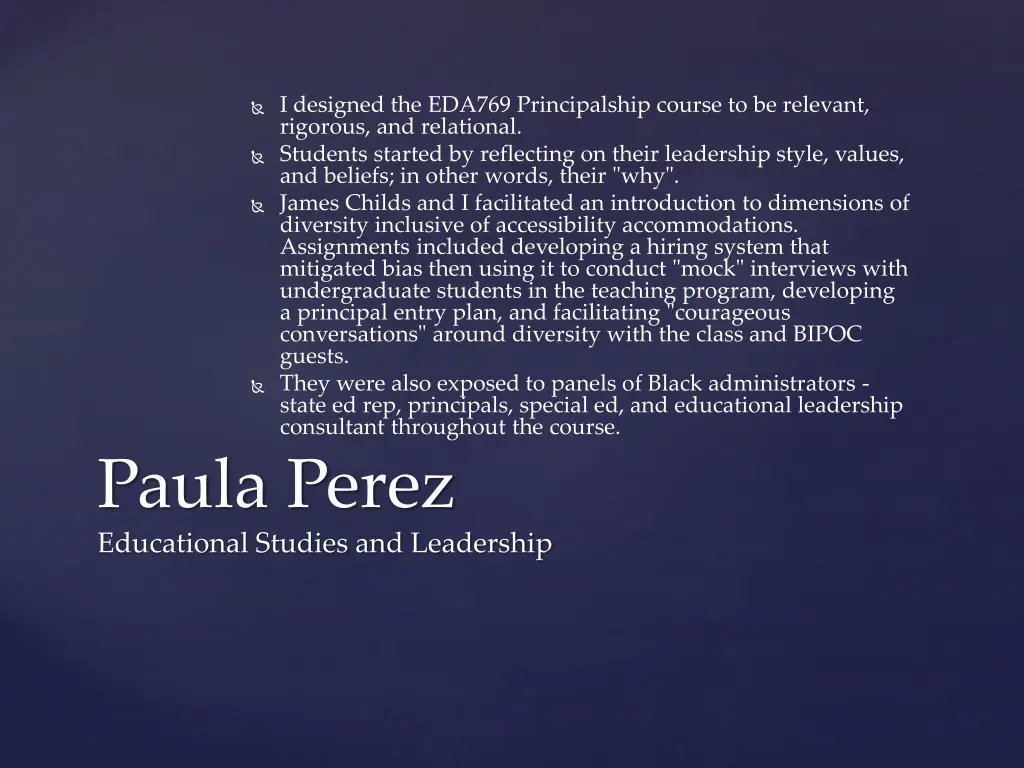 i designed the eda769 principalship course