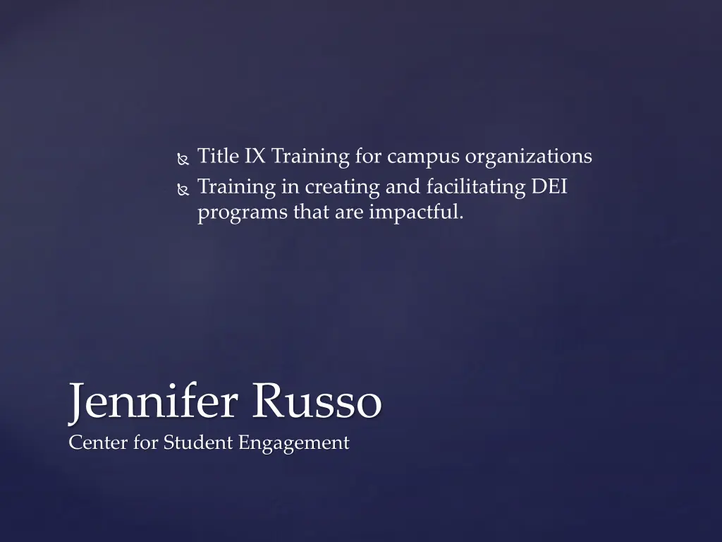 title ix training for campus organizations