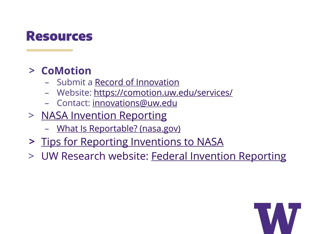 resources