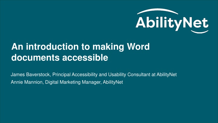 introduction to making word documents accessible