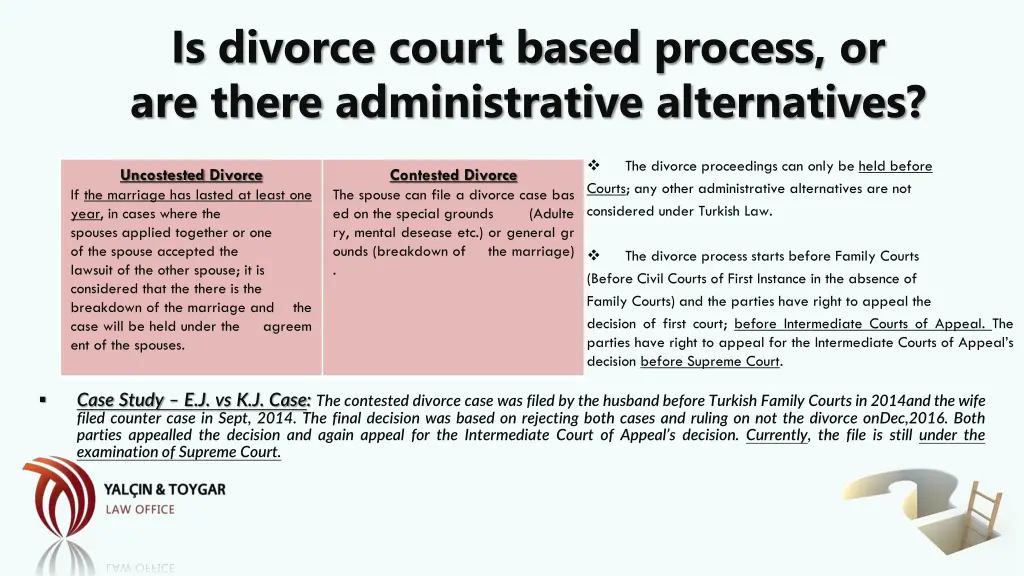 is divorce court based process or are there