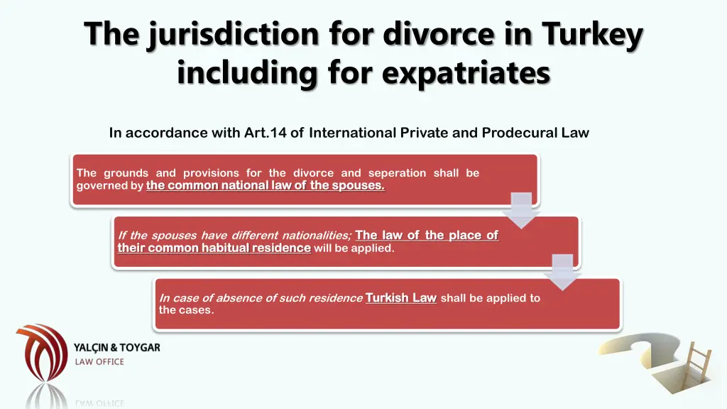the jurisdiction for divorce in turkey including 1