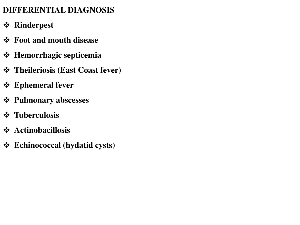 differential diagnosis