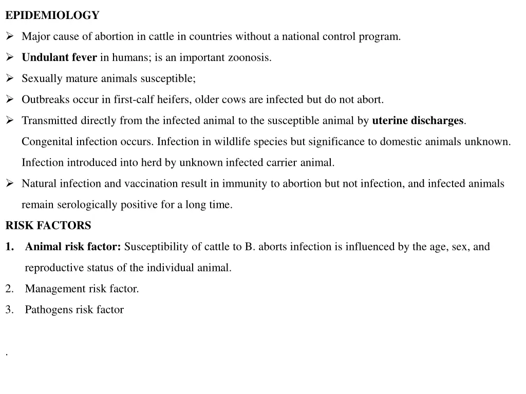 epidemiology