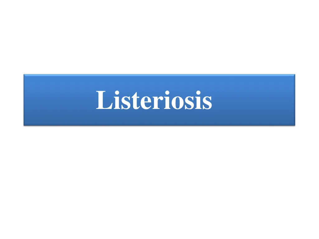 listeriosis