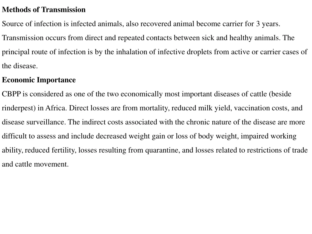 methods of transmission