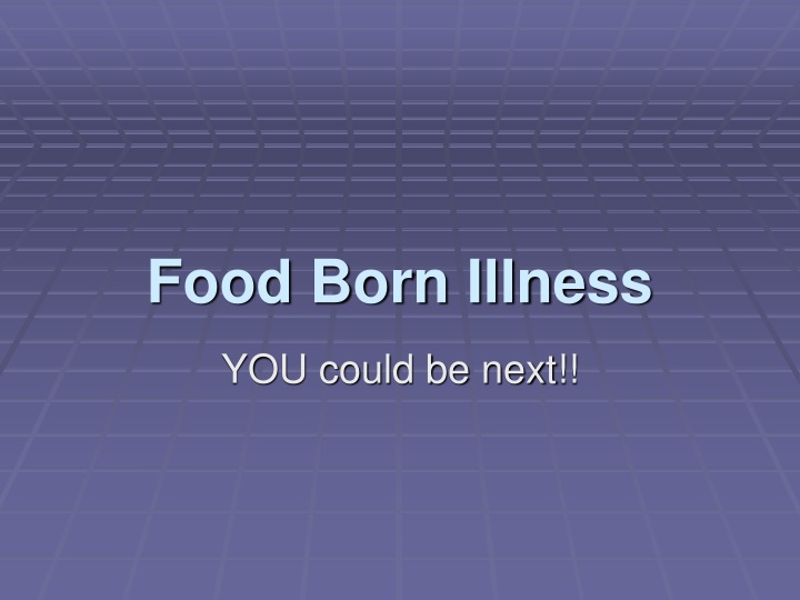 food born illness