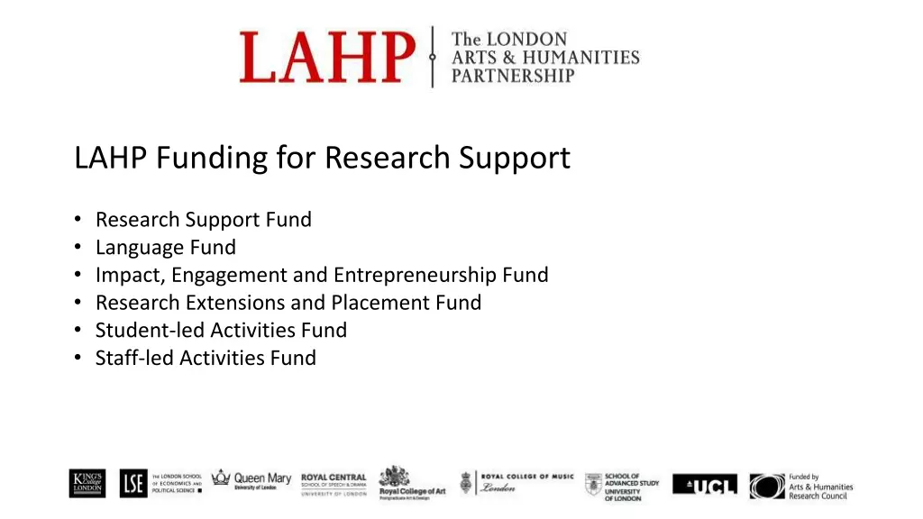 lahp funding for research support
