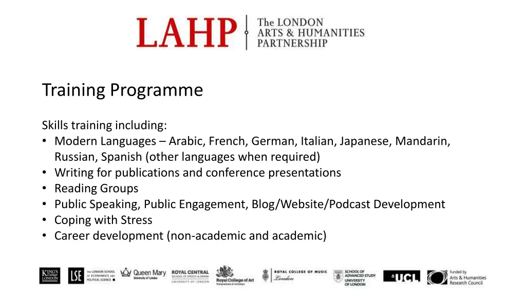 training programme 1