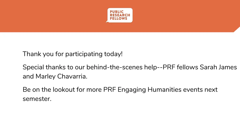 thank you for participating today