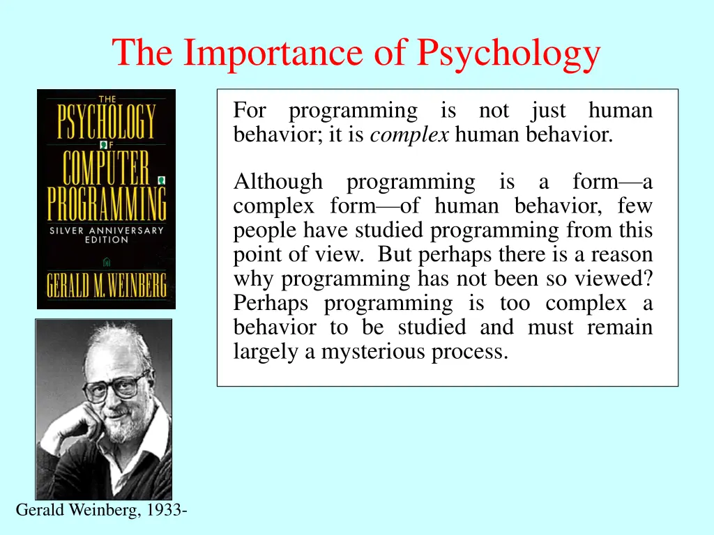 the importance of psychology