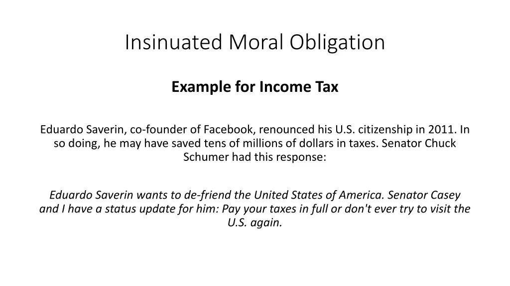 insinuated moral obligation 2