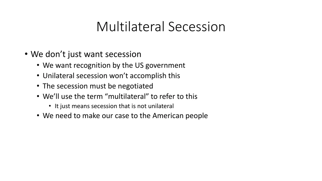 multilateral secession