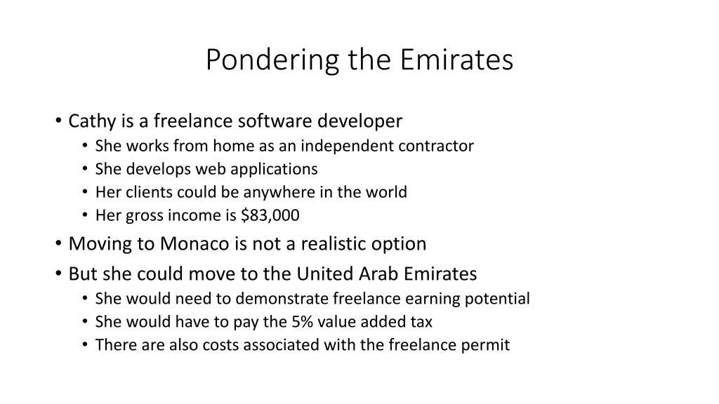 pondering the emirates