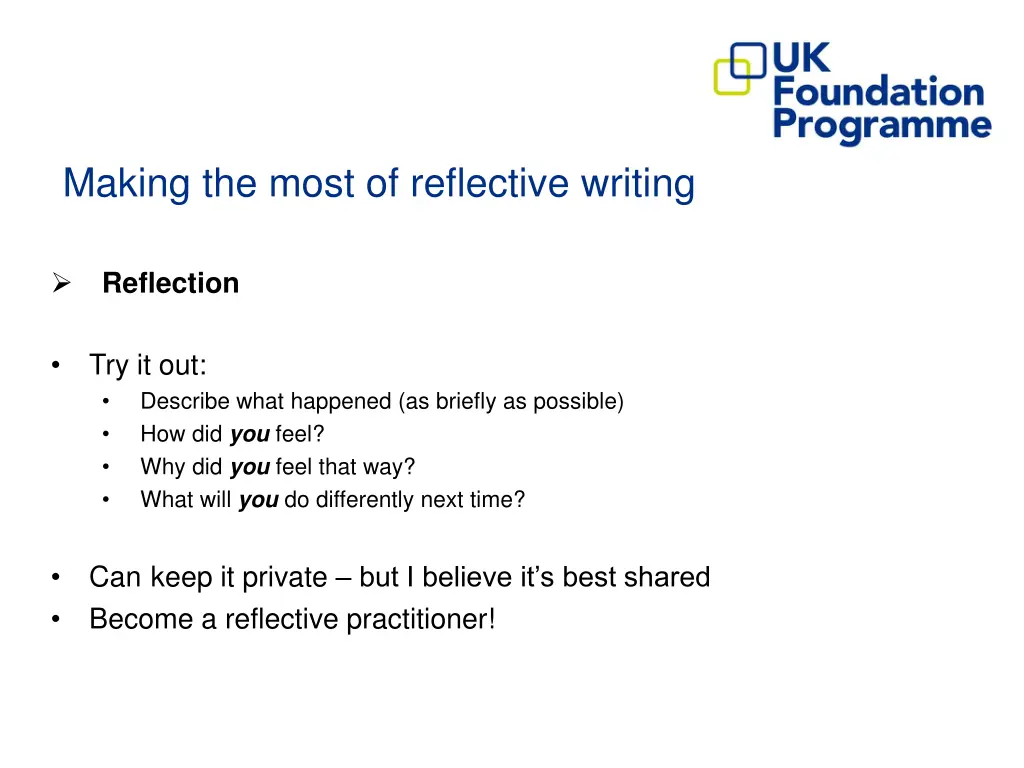 making the most of reflective writing 5
