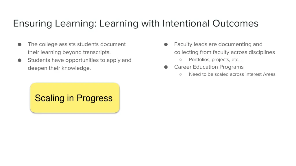 ensuring learning learning with intentional 1