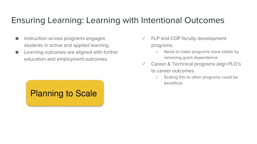 ensuring learning learning with intentional 2
