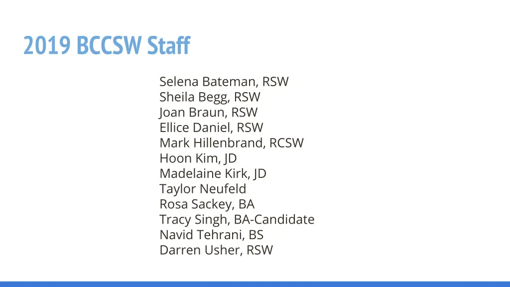 2019 bccsw staff