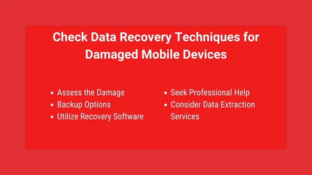 check data recovery techniques for damaged mobile