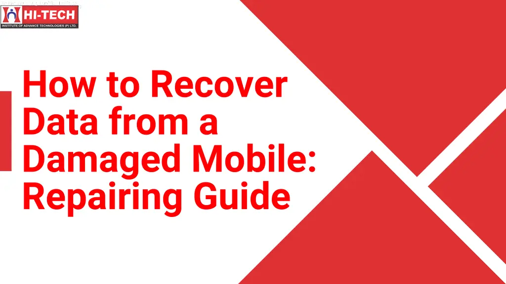 how to recover data from a damaged mobile