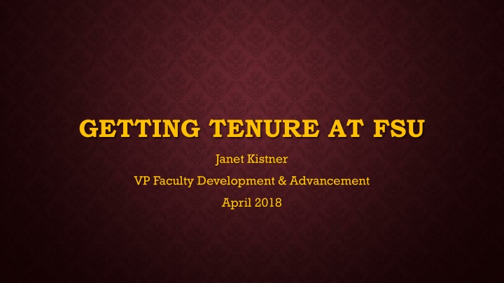 getting tenure at fsu