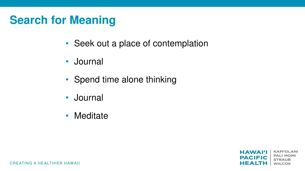 search for meaning