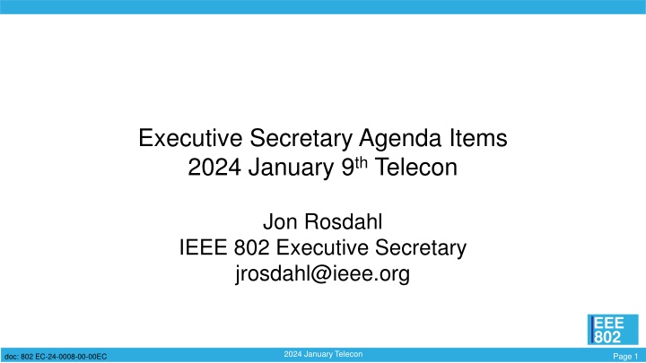 executive secretary agenda items 2024 january