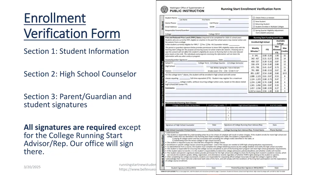enrollment enrollment verification form