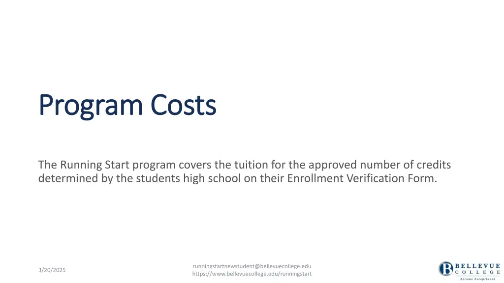 program costs program costs