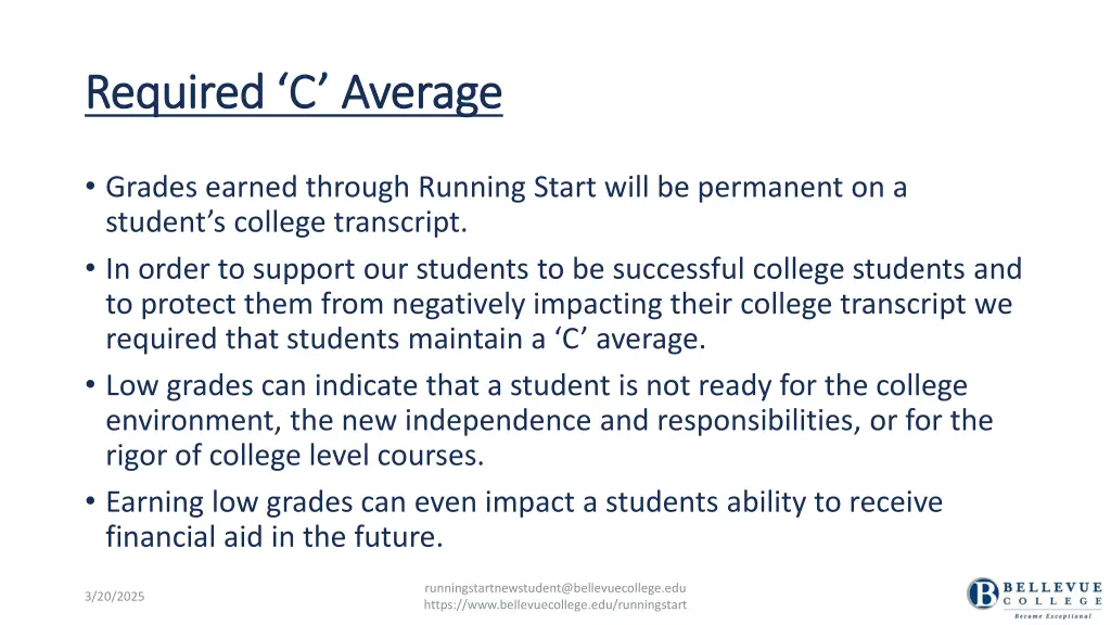 required c average required c average