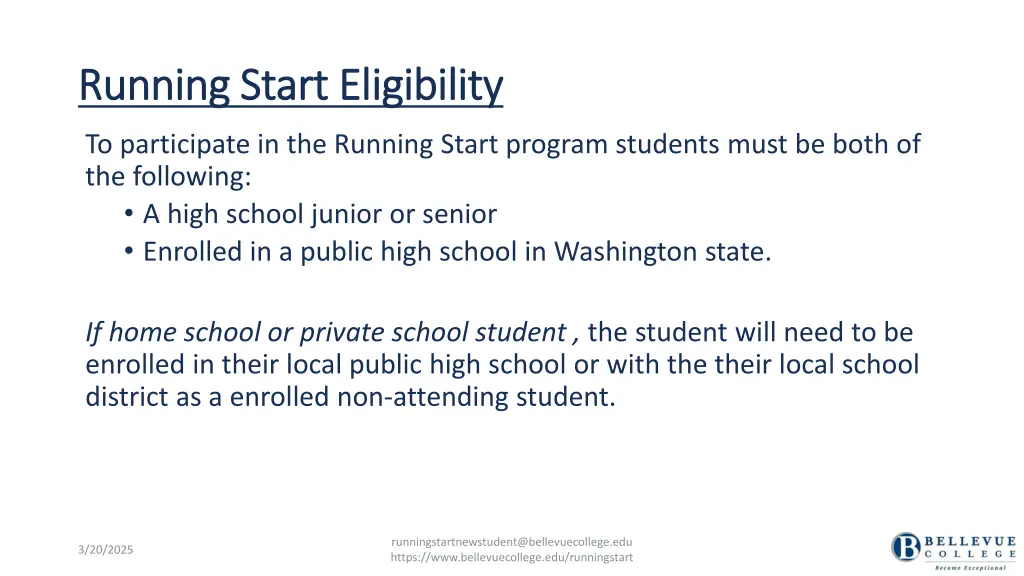 running start eligibility running start