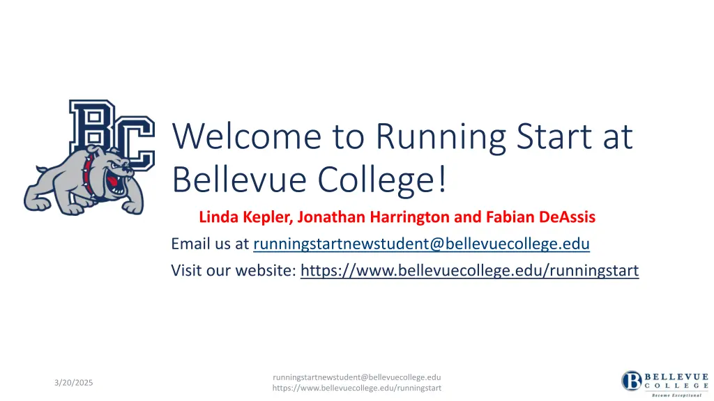 welcome to running start at bellevue college