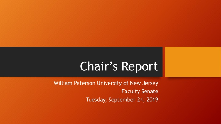 chair s report