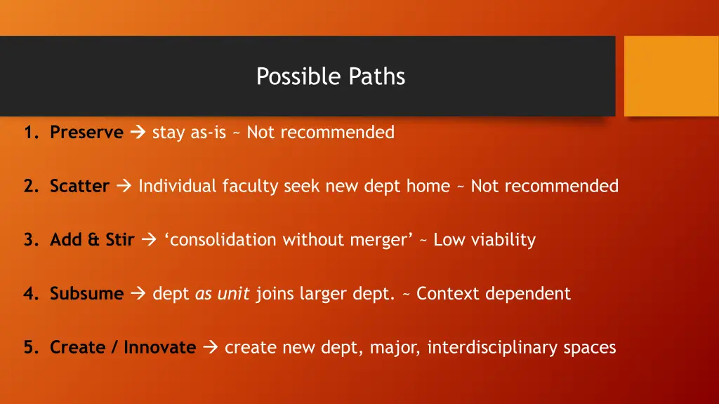 possible paths